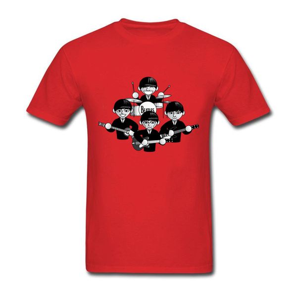 

2019 summer cross-border new style men's cotton short sleeved t shirts short sleeves european and american beatles rock street t-shirt, White;black