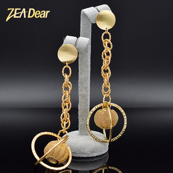 

zeadear jewelry classic jewelry big earrings long drop dangle earrings for women girls for party anniversary geometric jewelry cj191223, Silver