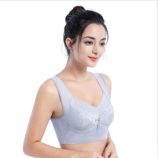 

no rims high-end thin lingeries underwears women bras plus size 6xl big size bra women's vest flower lace silk brassiere, Black;white