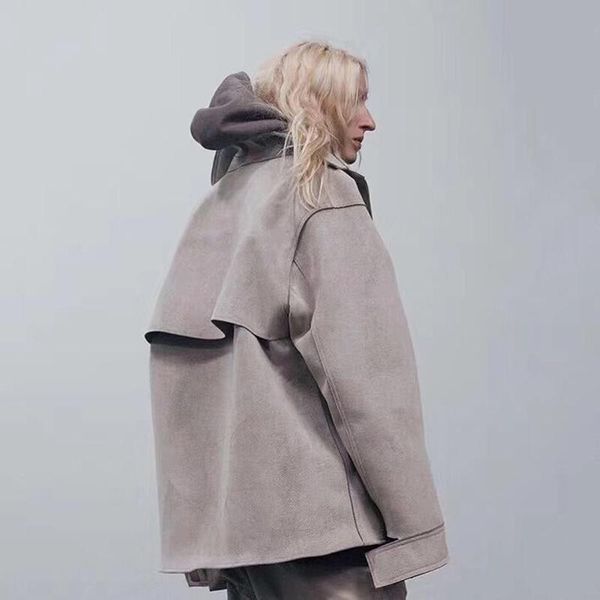 

19ss fear of god fog 6th chamois shirt ultrasuede jackets men women casual street hip hop jacket simple coat fashion outwear hflsjk330, Black;brown