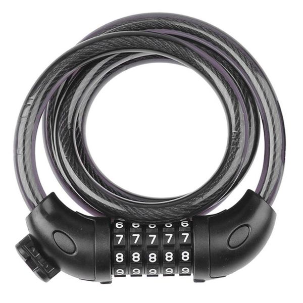 

mountain bike 5-digit code combination anti-theft security cable lock