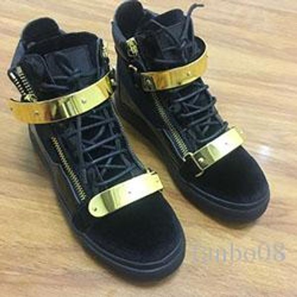 

drop shipping italian designer brand new women casual shoes men sneaker genuine leather lace-up high trainers boot s084, Black