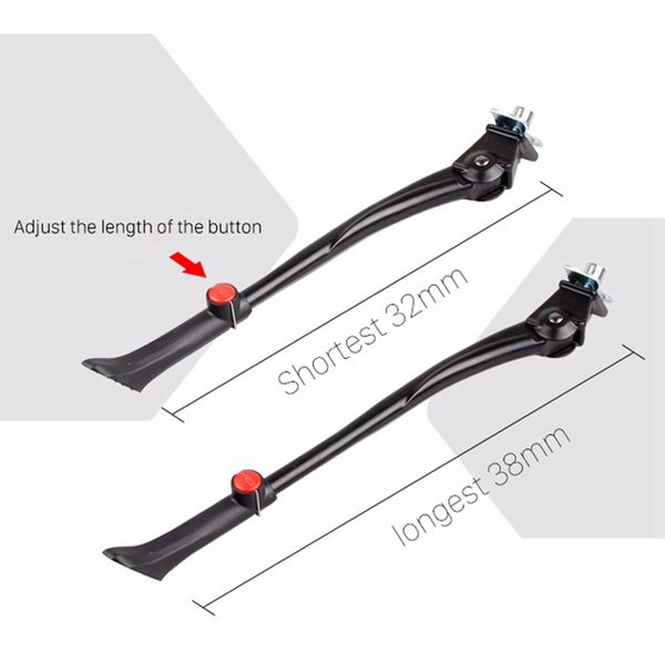 

bicycle kickstand adjustable aluminum bike side folding cycling side stand parking leg rod mountain road bike parts