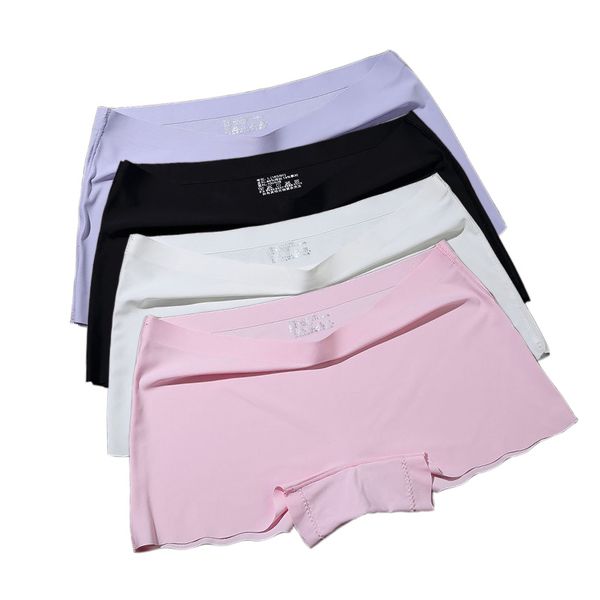 

seamless short pants women safety panties female boyshorts female summer under skirt shorts lady boxer panties healthy lingerie, Black;pink