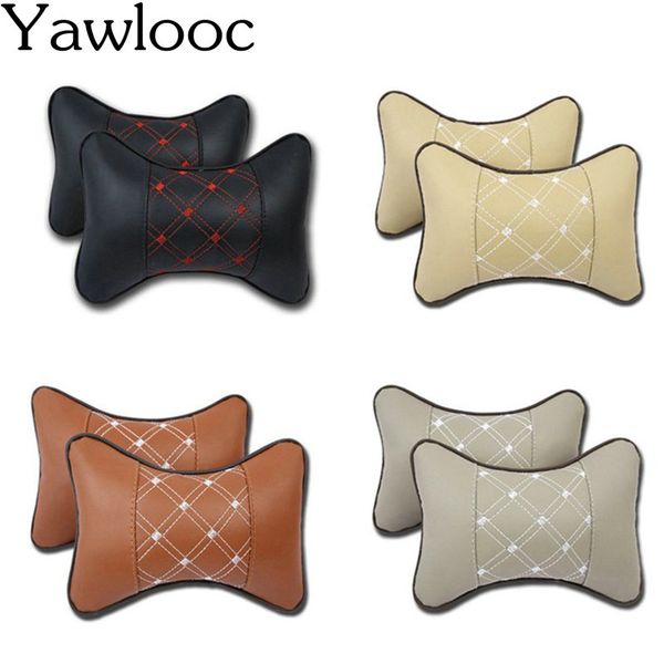 

perforating design artificial leather hole-digging car headrest supplies neck auto safety accessories car styling