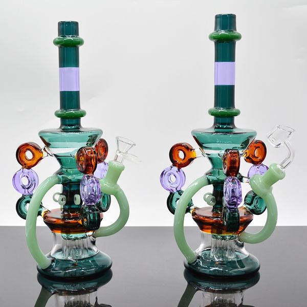 

12,5-дюймовый высокий переработчик бонги 5 мм толщиной мазок высокого класса пьянящий стеклянный нефтяной вышке круто большой бонг 14 мм чаша