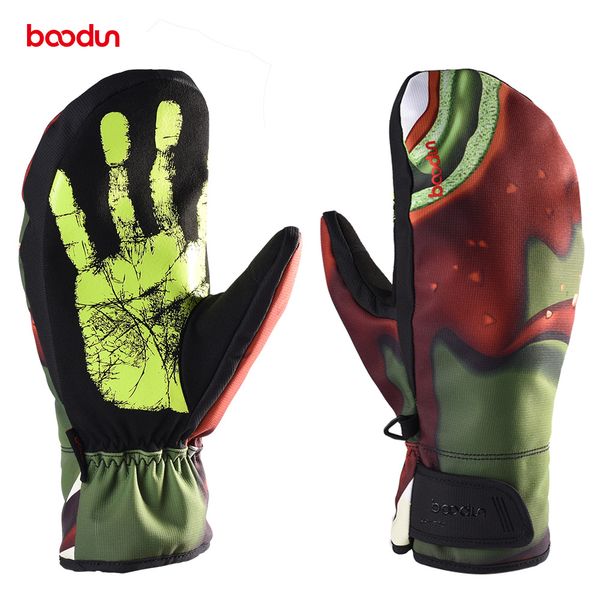 

boodun outdoor sports ski gloves men women windproof waterproof winter fleece warm snowboard gloves non-slip snow