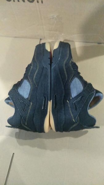 

4 denim nrg blue black white jeans basketball shoes with original box 4s denim travis jeans sports shoes sneaker shoes ing