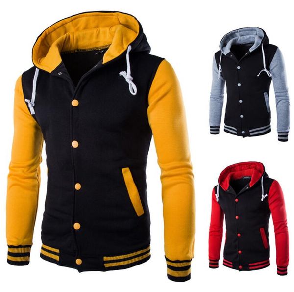 

men's sport jacket fashion cotton blended long sleeve running jacket outerwear & coats sweater warm hooded jackets jaqueta masculina, White;black