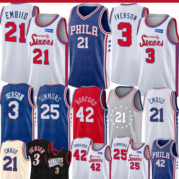 

Ncaa joel 21 embiid jer ey univer ity 76 ben 25 immon al 42 horford ba ketball jer ey men new retro allen 3 iver on jer ey