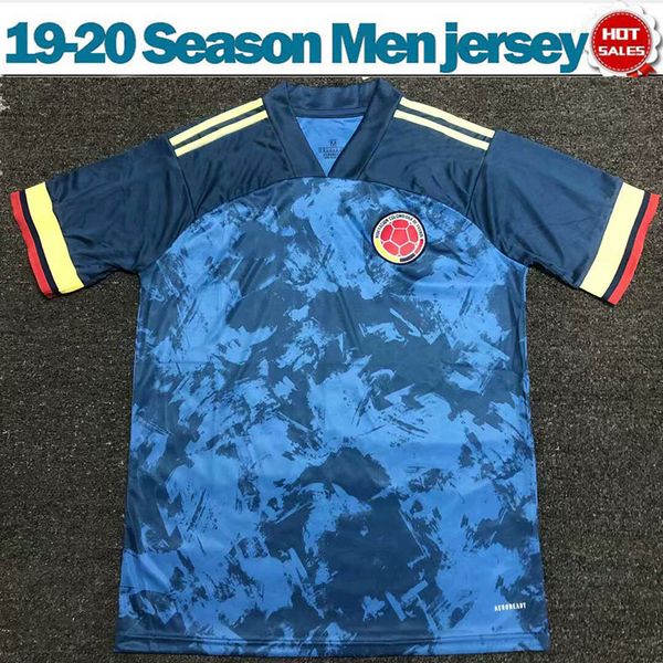 

columbia soccer jerseys away #10 james soccer shirts 19/20 copa amÃ©rica #9 falcao #11 cuadrado 2020 national team football uniforms, Black;yellow