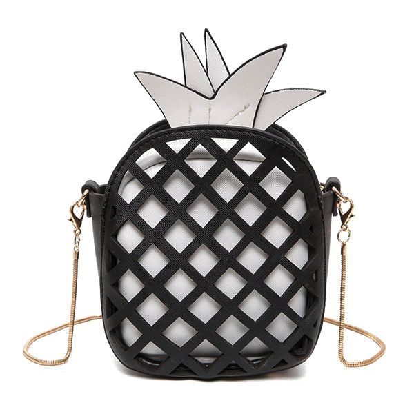 

women fashion pineapple shape lovely handbags cute shoulder bag for women(black