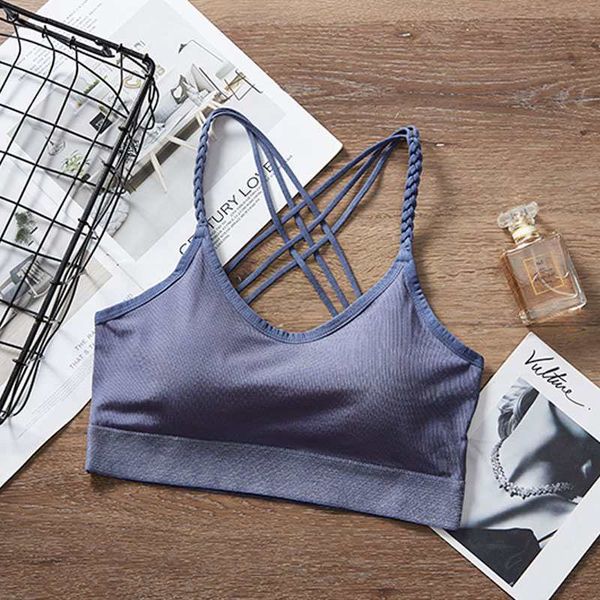 

gym clothing women yoga sport bra back weave cross belt fitness sports underwear bras athletic running vest sportswear, White;black