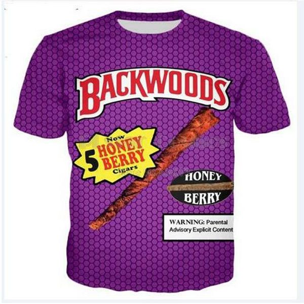 

summer style men women fashion short sleeve backwoods funny t-shirts the 3d print casual t shirts ql07, White;black