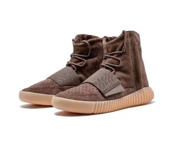 

nen 750 sneakers glow in the dark brown kanye west leather ankle boots men's sport running shoes, Black