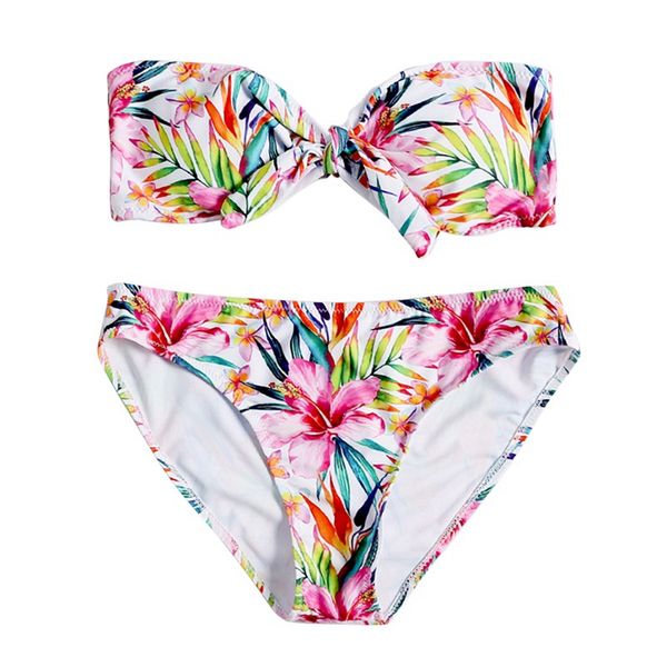 

women new young style printed bikini push high waist beachwear split color print swimsuit 2020, White;black