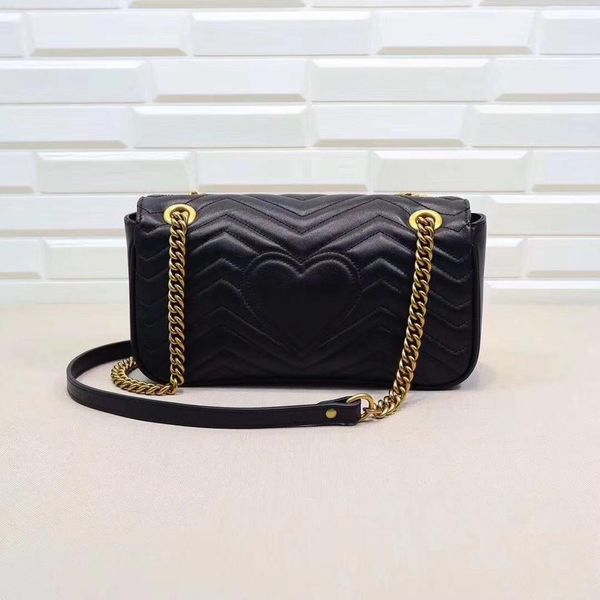 

2019 new fashion women handbag marmont bag cow leather lady shouler chain bag real cowhide cross body