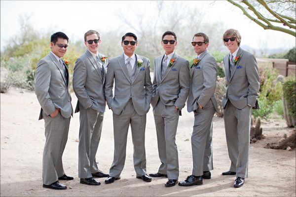 

excellent light grey groom tuxedos men wedding dress popular men business prom collective 3 piece suit(jacket+pants+tie+vest ) 2282, Black;gray