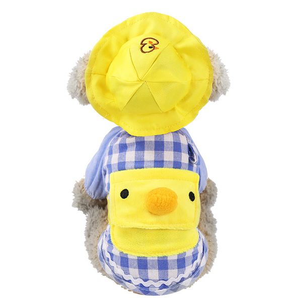 

new pet warm dog clothes little yellow duck kindergarten cartoon pattern backpack puppy clothes vest can be worn all seasons