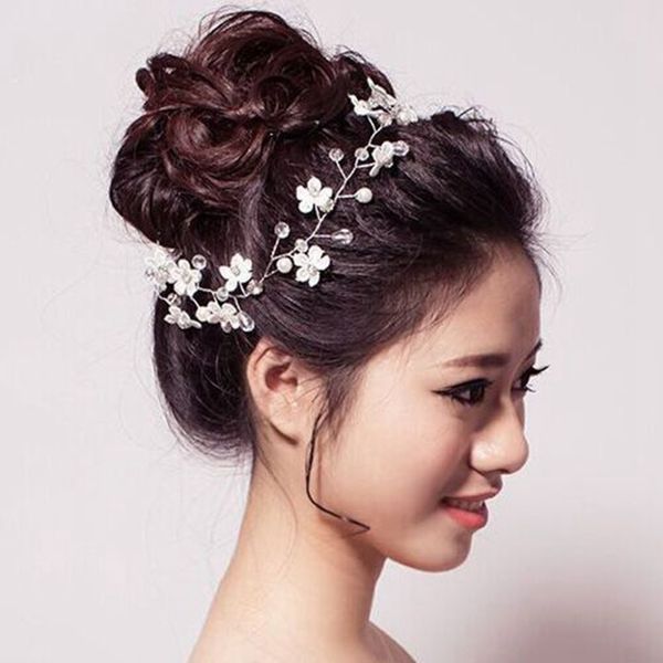 

exquisite handmade lace small flowers bridal hair band7
