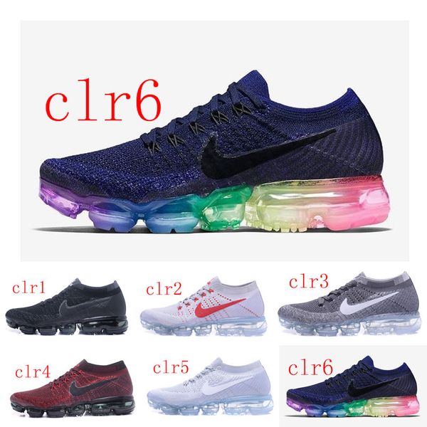 

2018 2019 chaussures laceless 1.0 running shoes triple black designer mens women sneakers fly white knit flaiir cushion trainers 36 45