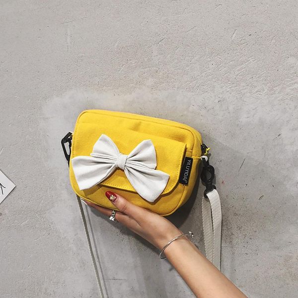 

big bow cross body bag women fashion canvas messenger bags versatile cute women's bags small shoulder bag cute messenger #20