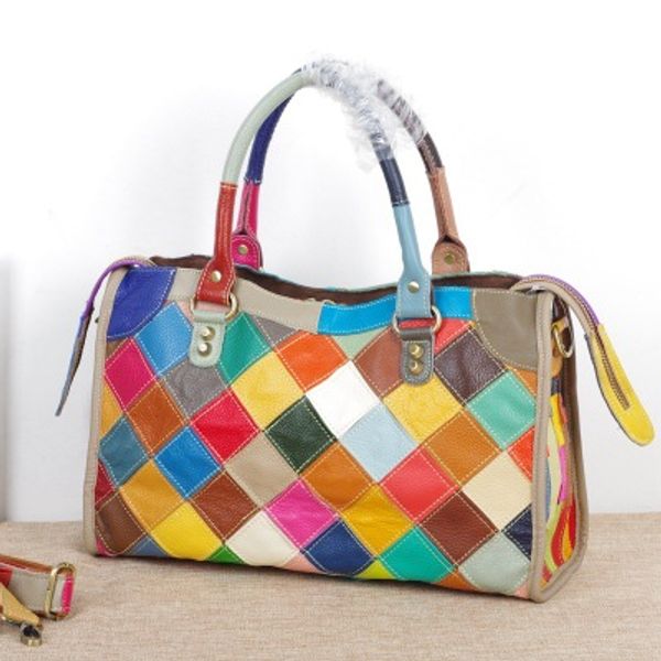 

womens deisgner handbag multi-colored plaid color matching fashion casual portable cross-body bag 2020 new style fashion trend