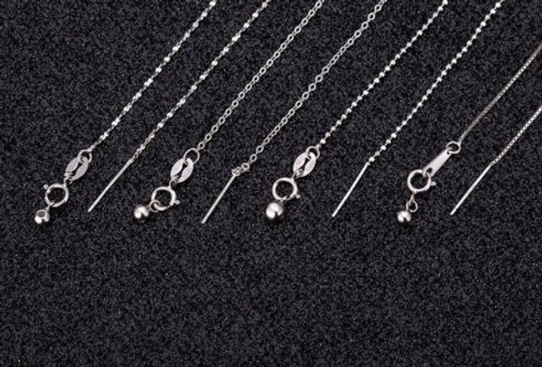 

s925 sterling silver necklace box universal chain pearl pendant heart chain custom adjustment with needle positioning bead road road wholesa