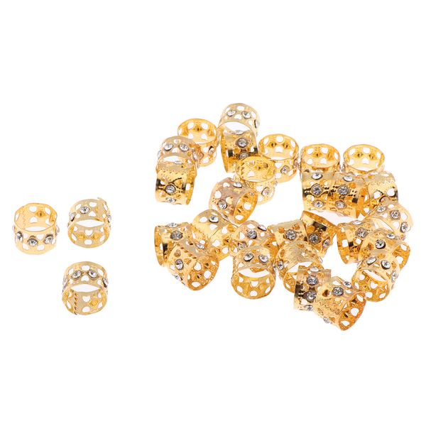

30x diy hairstyle braids beads dreadlock cuffs jewelry hair ring accessories supplies