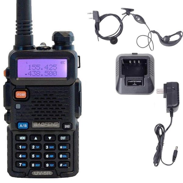

baofeng uv-5r vhf/uhf dual band two way ham radio transceiver walkie talkie outdoor long-distance communication tools