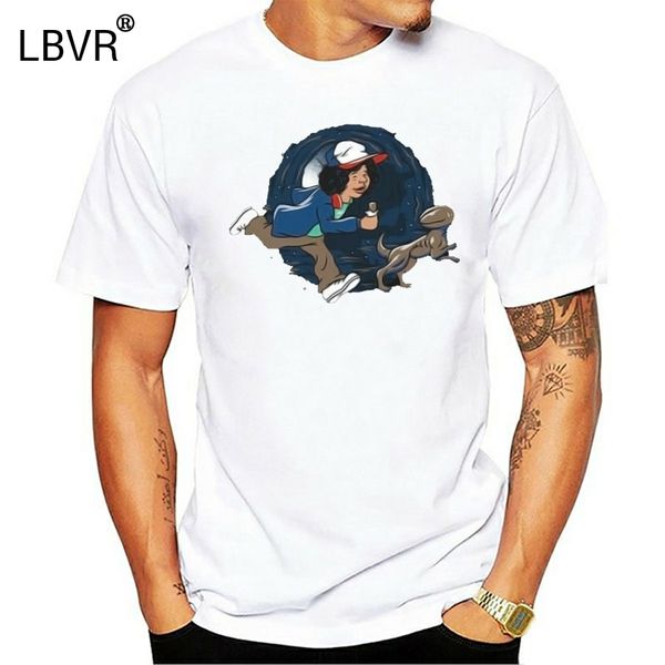 

dustin and dart parody the adventures of tintin funny stranger black t-shirt высококачественная футболка, White;black