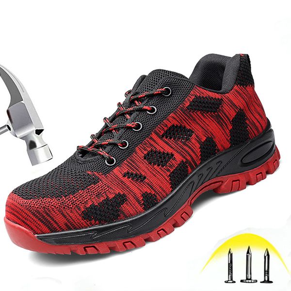 

new labor insurance shoes, anti-smashing, piercing, sports, leisure, breathable, hard-to-reach, mountaineering protective shoes, Black