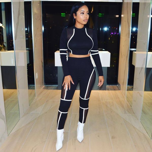 

women designer tracksuits 2019 womens + pants two piece sports wear lace hollow out panelled women fashion tracksuits, White