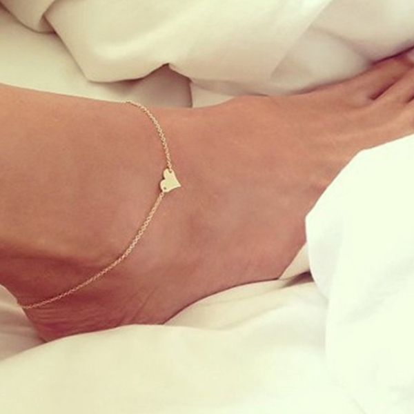 

европа и америка популярного foot украшение love heart shape ножной женский, Red;blue