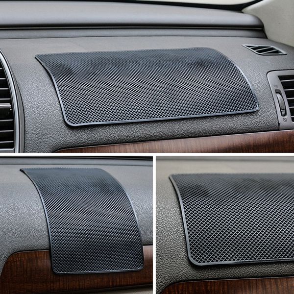 

1pc 27x15cm universal auto anti-slip grid mat mobile phone pad gps anti slip car sticky anti-slip mat work perfectly