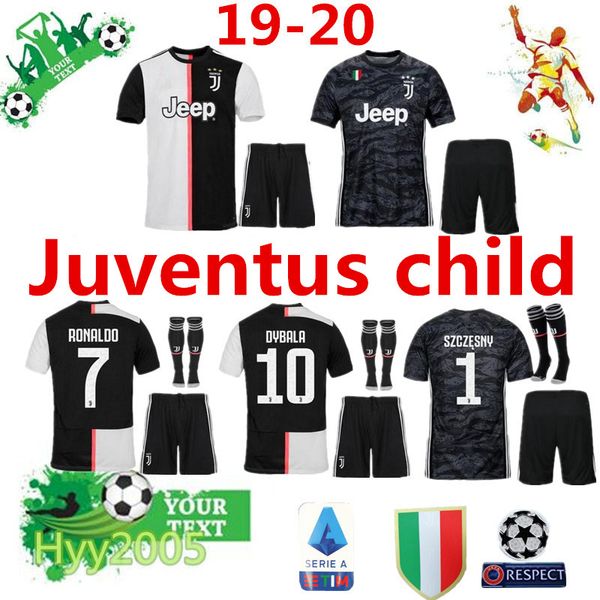 

Juventu child occer jer ey kit et ocke 2019 2020 ronaldo dybala pjanic mandzukic chiellini football hirt uniform juve kid maglia