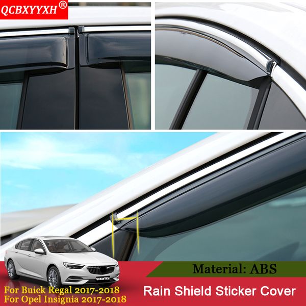 

qcbxyyxh auto window visor sun rain shade rainproof blades visor awnings shelters for buick regal opel insignia 2017 2018 sedan