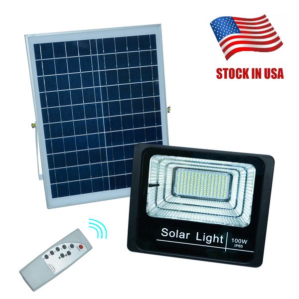 Spotlight luz LED Solar 40W 60W 100W 200W Super Solar Solar Solar Panela Panillight impermeável IP67 Lâmpada de rua com controle remoto