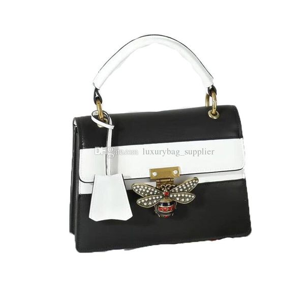 

bags designer luxury handbags purses fashion brand glass beads colored crystal bee decoration removable ribbon lady flap bag