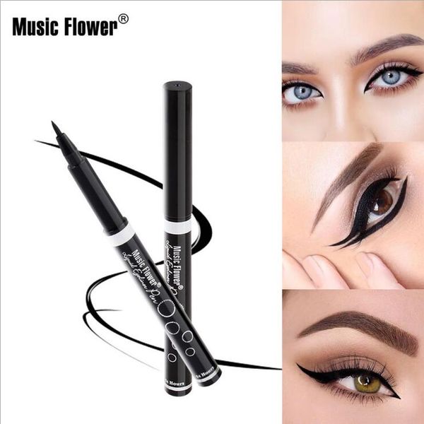 

music flower waterproof non-blooming makeup eyeliner liquid water-based pen eyeliner