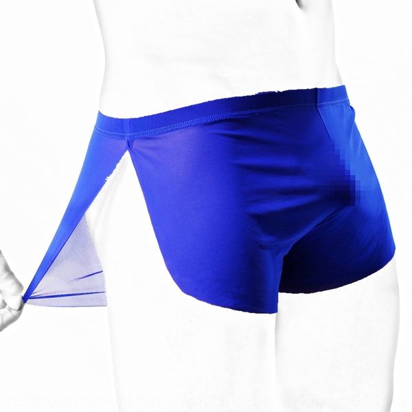 

men's mesh underpants underpants arro flat angle translucent breathable men's ultra-thin low waist, Black;white