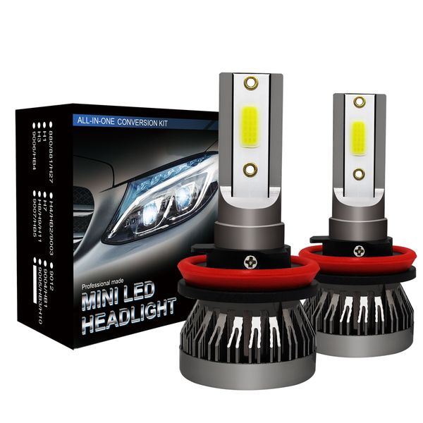 

2pcs/lot mini led car lights, h1 h4 h7 h8 h9 h11 9005 9006 9012 led headlights 12v 24v