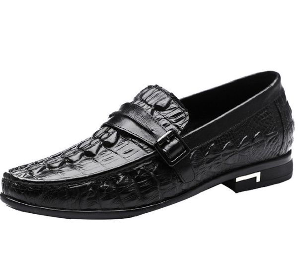 

genuine leather designer monk strap formal men casual shoes oxford shoes for mens dress shoes calzado hombre erkek ayakkabi, Black