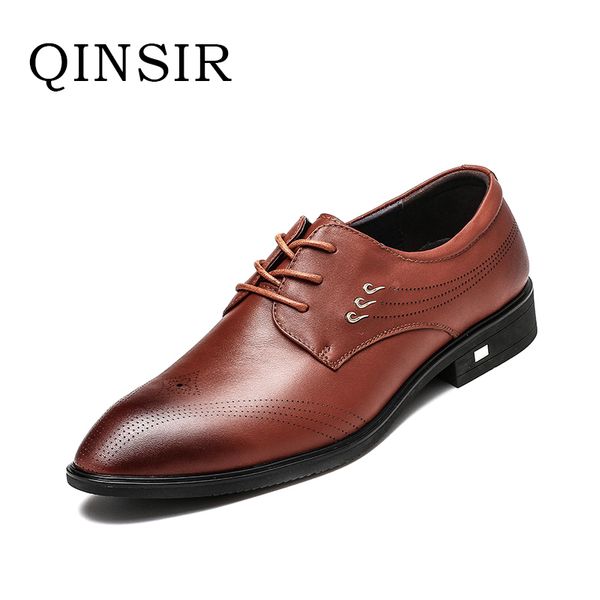 

fashion handmade mens wedding lace up genuine leather dress shoes party business male mens formal shoes sale, Black