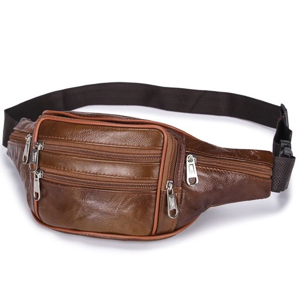 

genuine leather waist packs men fanny pack belt bag phone pouch bags travel waist pack male small bag leather pouch