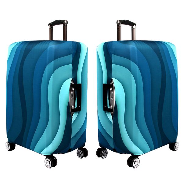

washable dust proof accessories polyester suitcase cover easy apply anti scratch universal thick travel durable high elasticity, Black