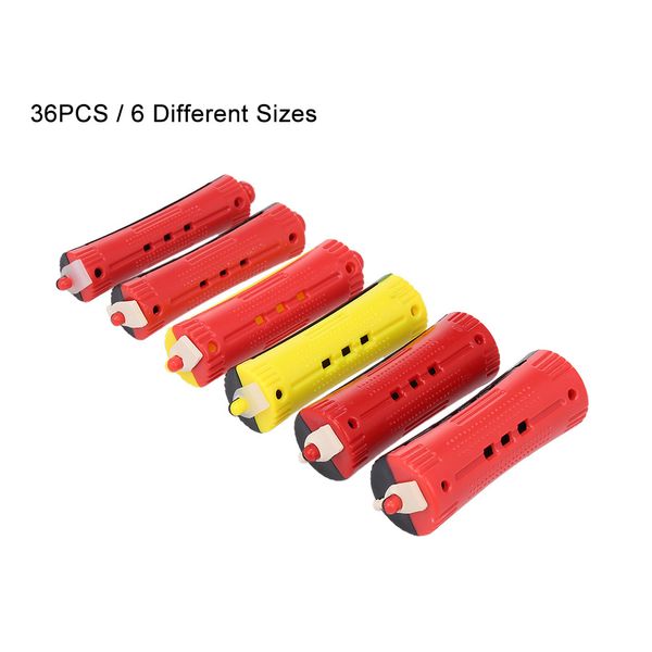 

36pcs mixed size salon hair rollers rubber band curling curler hairdressing maker styling tool durable perm rods rollers