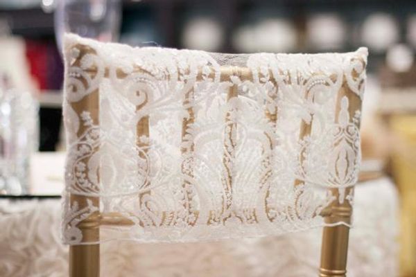 2019 2019 Lace Custom Made Wedding Chair Covers Cheap Elegant