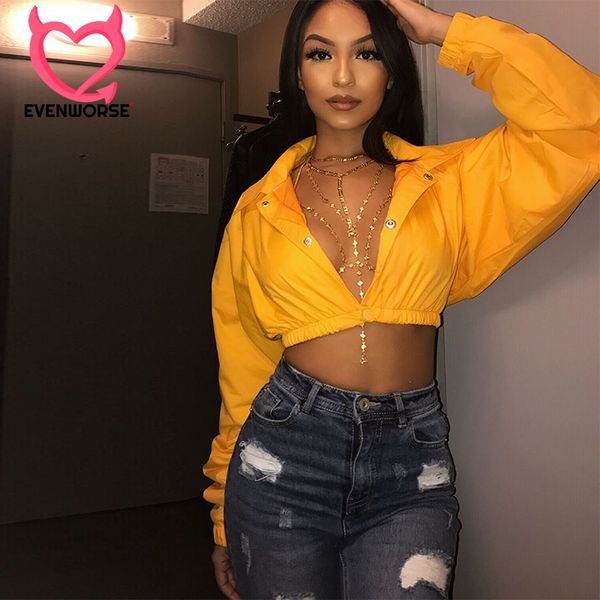 

evenworse 2019 autumn lumbar jacket single-breasted cardigan women's european and american fashion long sleeve lapel, Black;brown