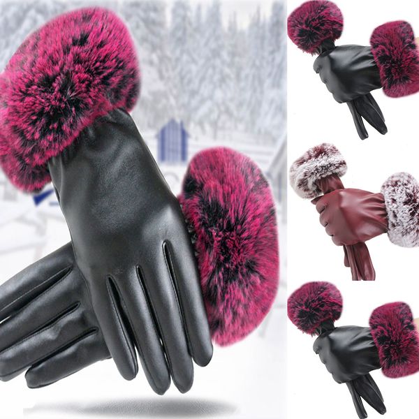 

women warmer velvet gloves warm using phone for cycling running gloves winter outdoor sports running glove warm ski